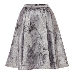 CAJU Ted Baker floral jacquard midi circle skirt